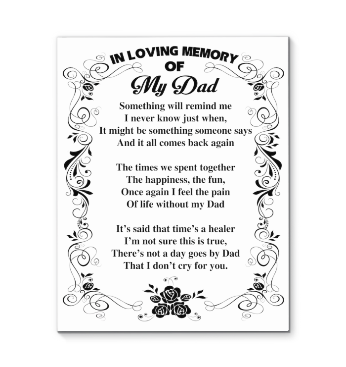 In Loving Memory Of My Dad