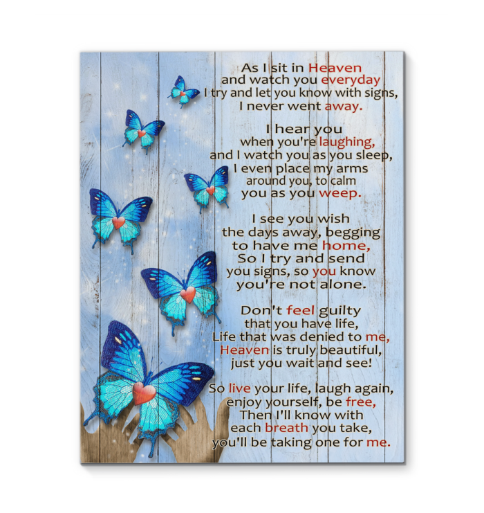 Canvas Butterfly As I Sit In Heaven Ver 2 Canvas Butterfly As I Sit In Heaven Ver 2