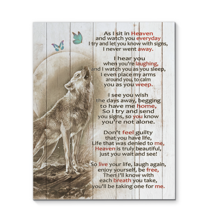 Canvas Wolf As I Sit In Heaven Canvas Wolf As I Sit In Heaven