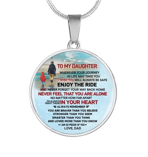 To My Daughter Love Dad Luxury Necklace Bracelet To My Daughter Love Dad Luxury Necklace Bracelet