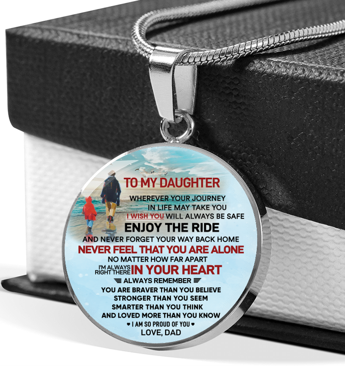 To My Daughter Love Dad Luxury Necklace Bracelet To My Daughter Love Dad Luxury Necklace Bracelet
