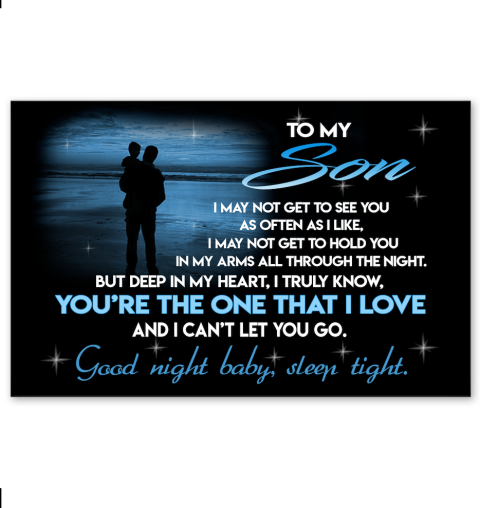 Good Night Baby Sleep Tight Birthday Gift For Son From Dad Good Night Baby Sleep Tight Birthday Gift For Son From Dad